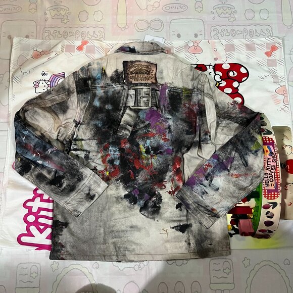 Acne Studios Art Graffiti Denim Jacket - Picture 7 of 8
